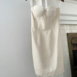 Stella McCartney Silk Linen Bustier Dress